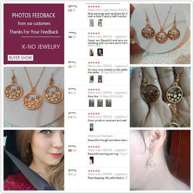 Новинка модные женские серьги и ожерелье ювелирный комплект круглые украшения