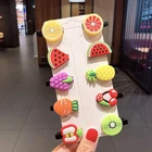 14 шт., милые заколки для волос с фруктовым пирогом для девочек, все включено, заколки для волос с мороженым, головные уборы, аксессуары для волос для маленьких девочек