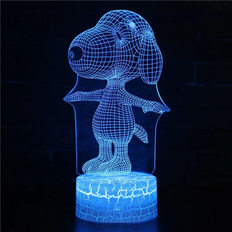 

DLMH Night LED Lights Novelty 3D lamp Cute Toy Gift 7 ColorCartoon Atmosphere Lamp For Children Kids Room