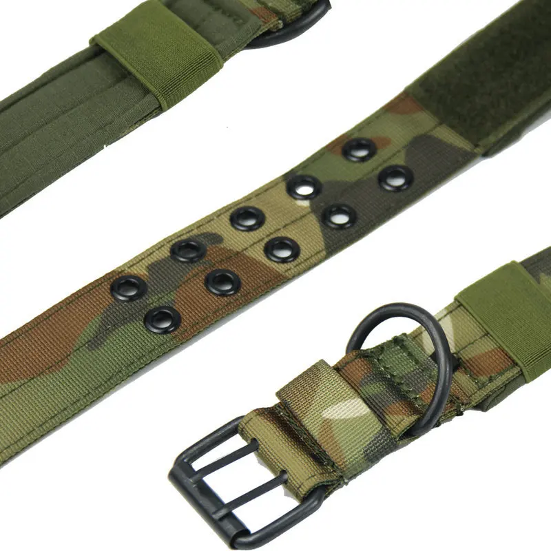 

Military Dog Collars Tactical Adjustable Large Dog Collar Nylon Camouflage Training Pet Collar Necklace Dog Supplies Stuff