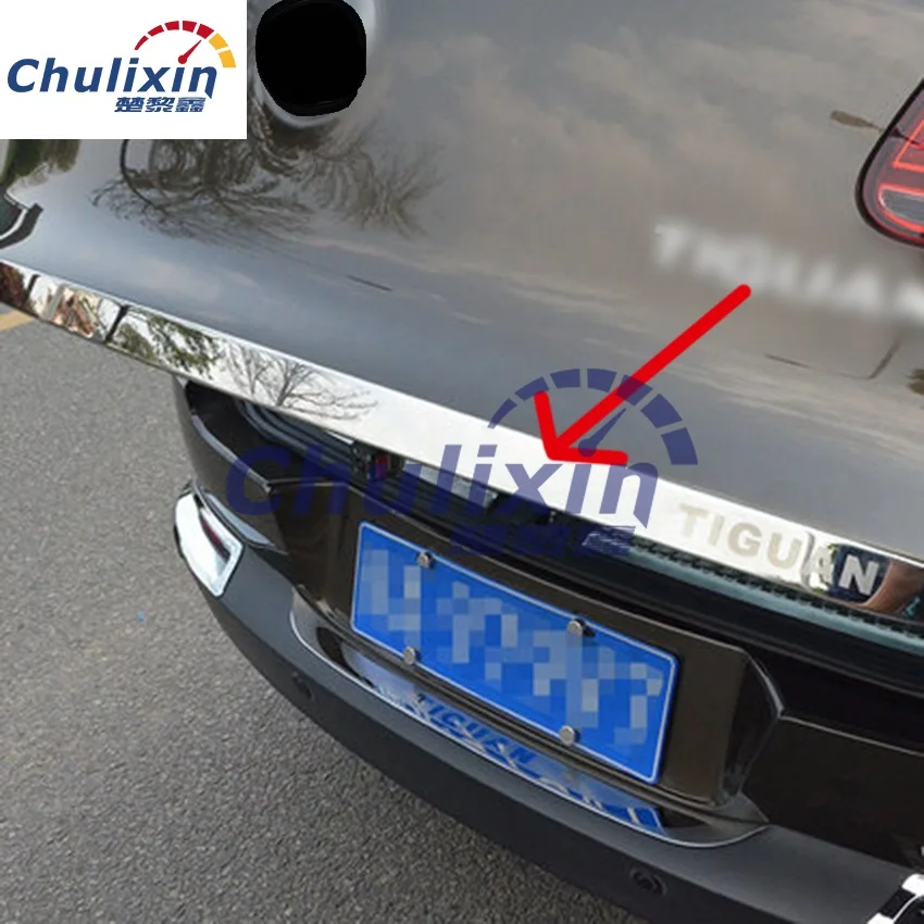 

Stainless Steel back rear trunk Protection decoration sequins 1pc car styling for 2009-2016 Volkswagen VW Tiguan
