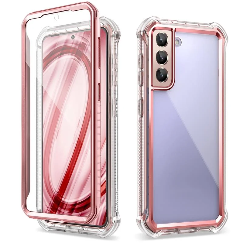 

Luxury Plating Frame Case For Samsung Galaxy S21 Ultra Plus Shockproof full body Protection Clear Transparent Cover Coque