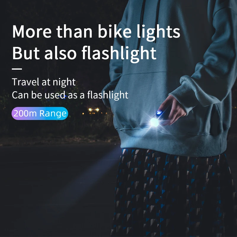ROCKBROS Bike Front Light Rainproof USB Rechargeable Bicycle Light Cycling Headlight LED 2000mAh Flashlight MTB Road Bike Lamp