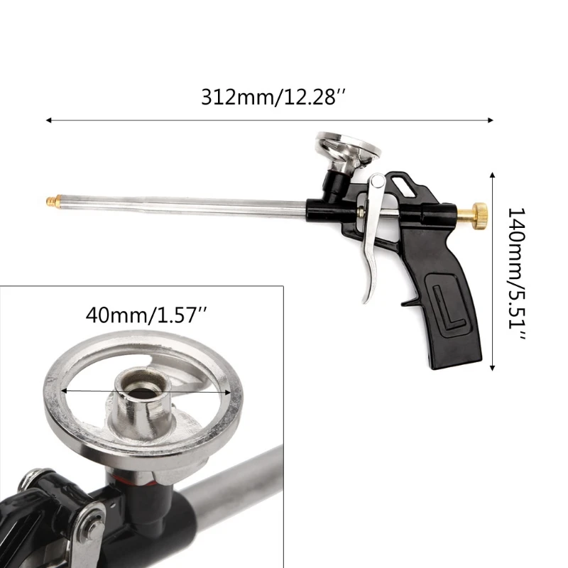 

Manual PU Spray Foam Gun Heavy Duty Good Insulation DIY Professional Applicator Foam Gun