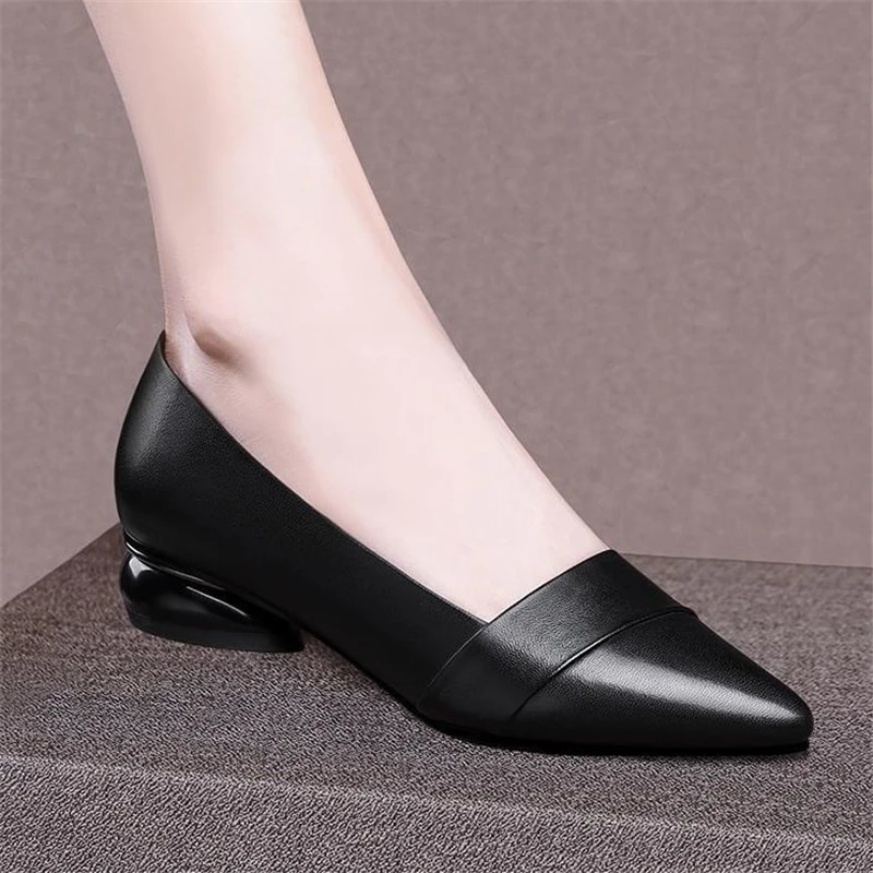 Cresfimix/женские классические черные туфли-лодочки высокого качества без застежки