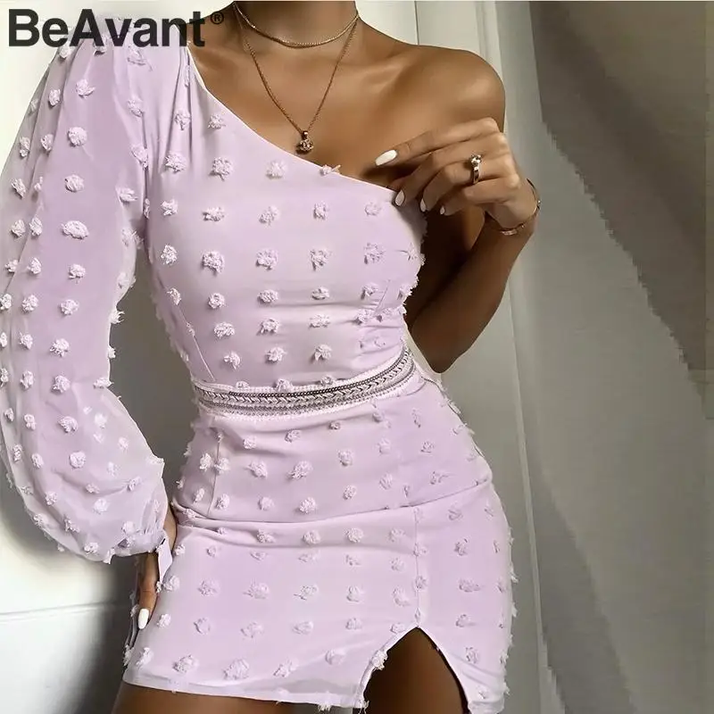 BeAvant сексуальное платье на одно плечо для вечеринки женщин с высокой талией