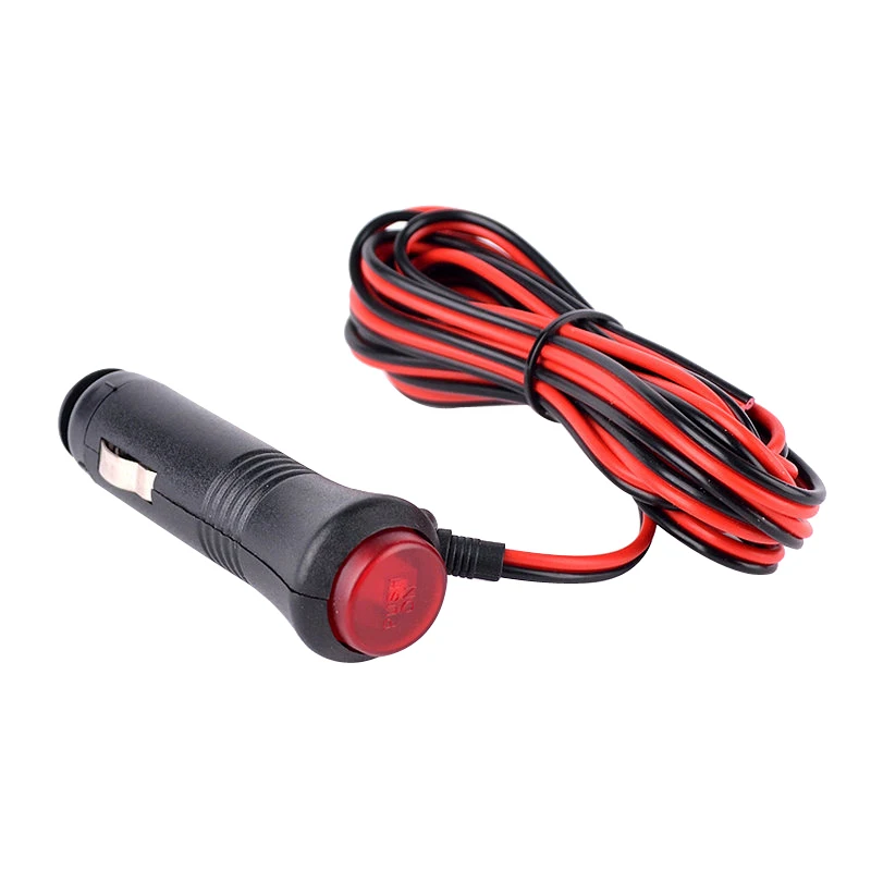 

2pcs Car Truck Cigarette Lighter Extension Cable Socket Plug Power Cord 1M