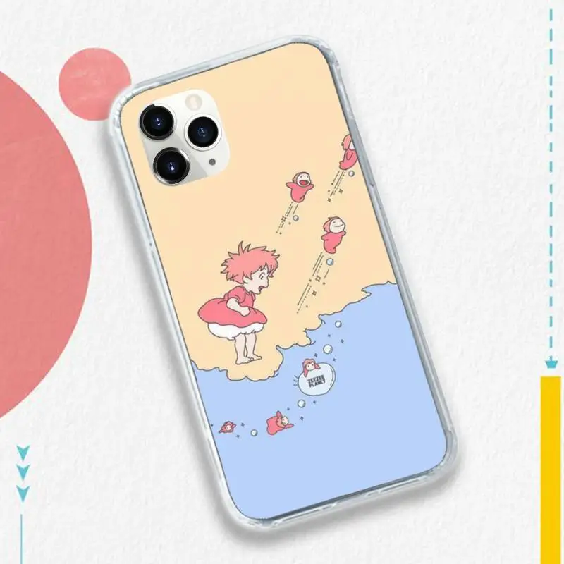 

Ponyo on the Cliff Japan anime Phone Cases for iPhone 11 12 pro XS MAX 8 7 6 6S Plus X 5S SE 2020 XR