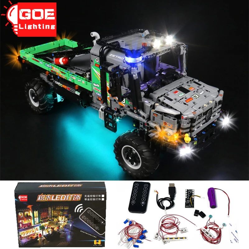 

GOELIGHTING Brand Pickup 4X4 Vehicle Bricks LED RC Light Up Kit For Lego 42129 For High-Tech Car Lamp Set Toys(Only Light Group)