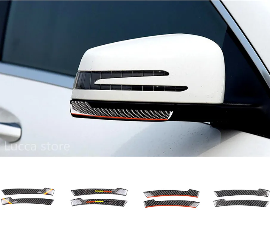 

For Benz mercedes w204 w212 A/B/C/E/G GLA GLE GLK Carbon Fiber Rearview Mirror Anti-rub Strips Anti-collision Protector Sticker
