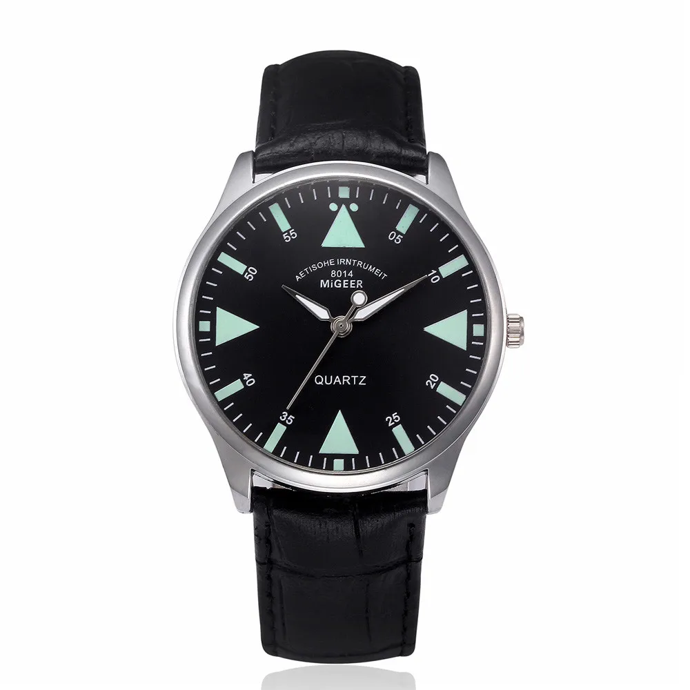 Мужские часы лучший бренд класса люкс Ретро дизайн кожаный ремешок Аналоговый