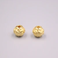 1pcs new solid pure 24kt 3d yellow gold pendant women men six ward mantra figure bead pendant 0 6 0 7g