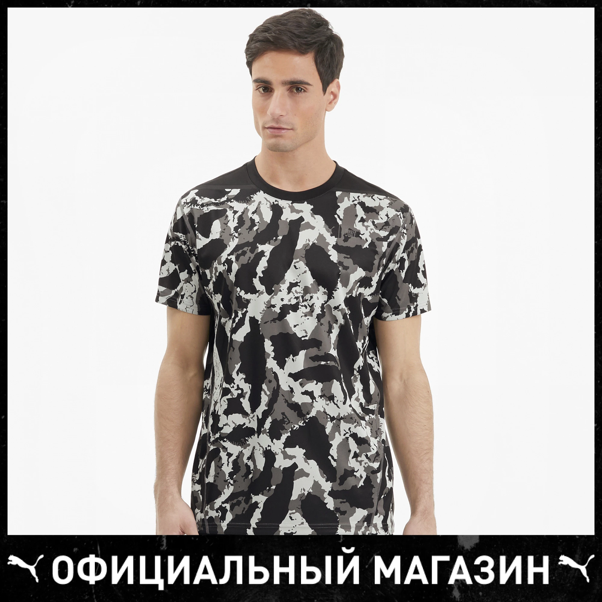 Футболка PUMA First Mile Camo Tee|Мужские футболки| |
