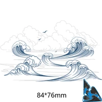 new metal cutting dies agitated waves stencils for diy scrapbooking paper cards craft making craft decoration 8476mm