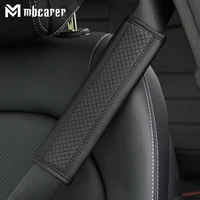 car seat belt pu leather belt shoulder cover safety protection breathable seat belt padding pad auto interior car accessories