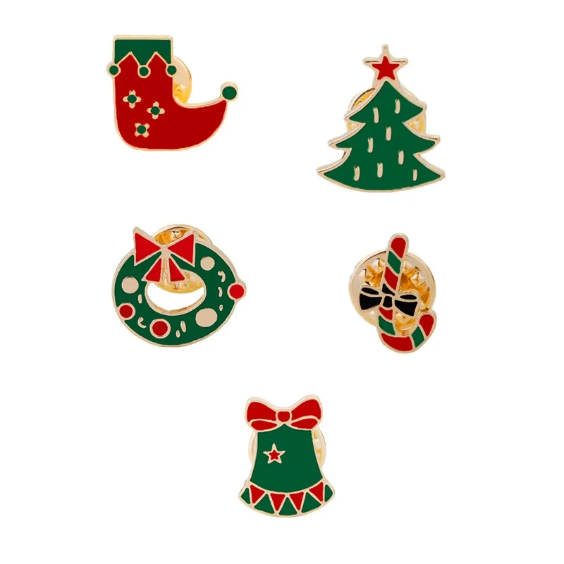 Милый мультфильм Рождественский подарок капли масла Брошь Рождественская елка