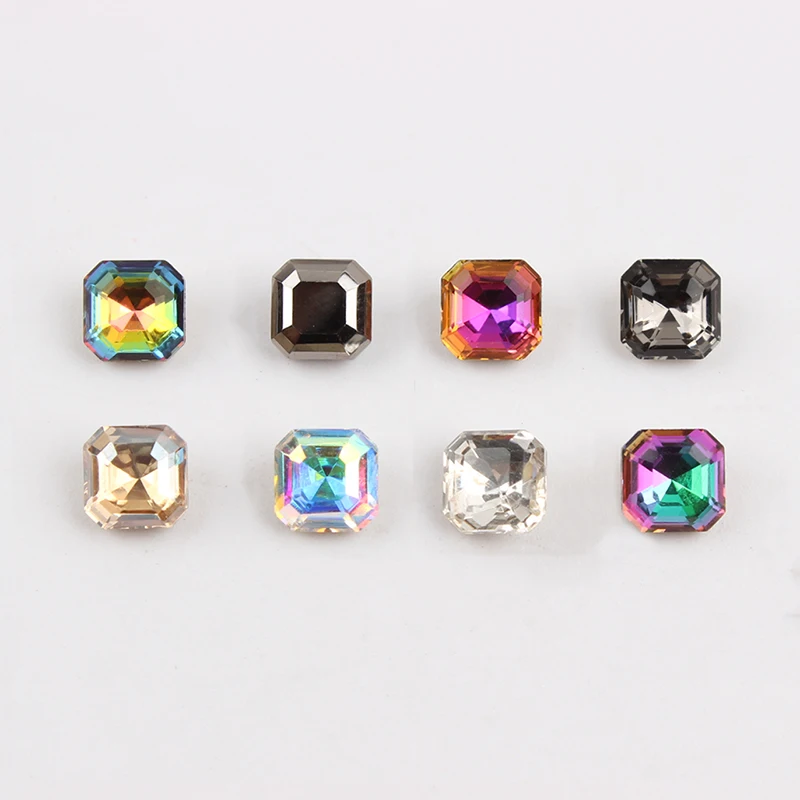 6x6mm Square octagonal Nail Rhinestone Flatback Crystal Stones DIY Decorations Manicure Diamond For whole sale | Дом и сад