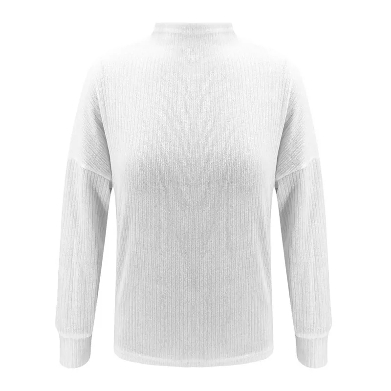 

Autumn Winter Sweater Women Turtleneck Loose Knit Long Sleeve White Half-high Pullover Korean Harajuku Casual Top2020Jersey tops