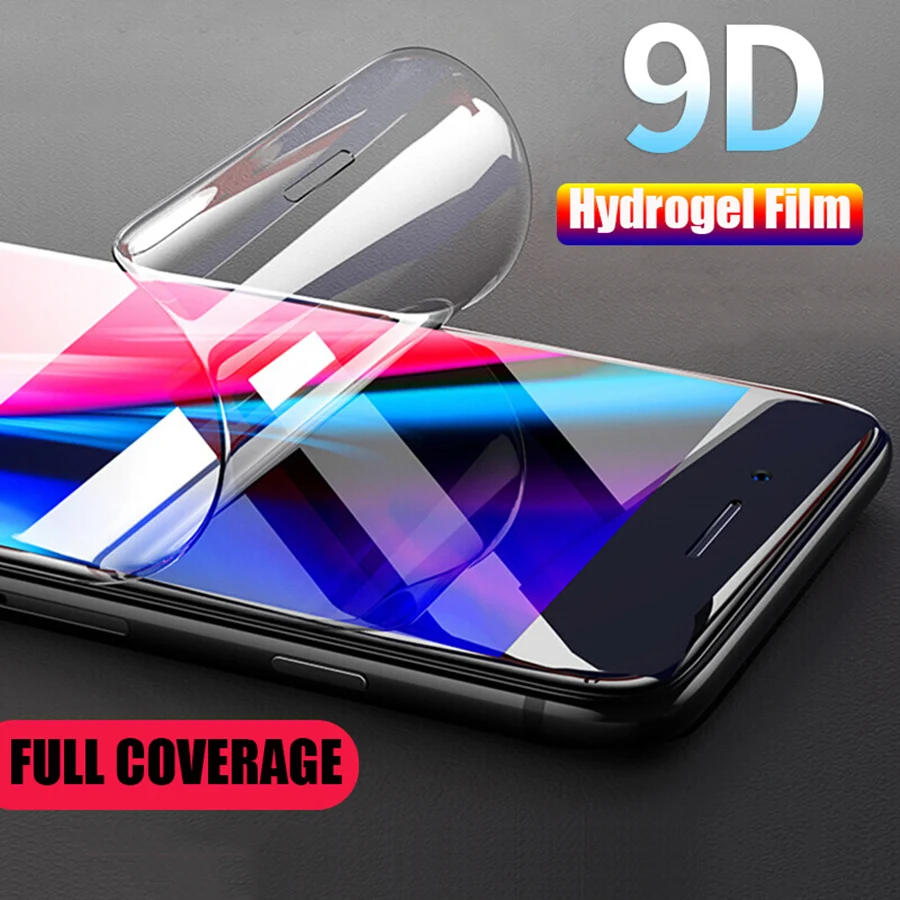9D изогнутые гидрогель пленка для huawei Y9 Y5 Y7 2019 2018 защитный Экран протектор Y6 Prime не
