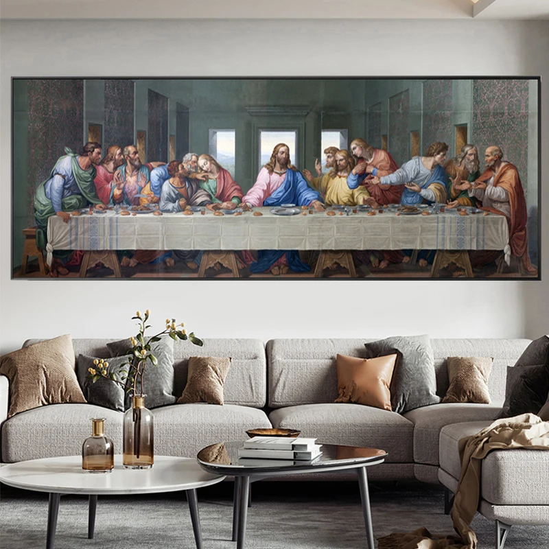 

Last Supper Canvas Art Paintings Reproductions Classical Wall Art Canvas Prints By Da Vinci Christian Wall for Living Room Decor
