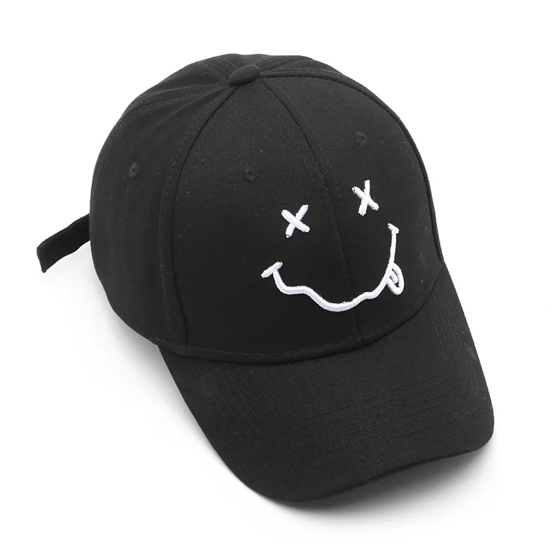 

Baseball Cap Men's And Women's Fashion Popular Ins Smiley Face Embroidery Hat Outdoor Sports Outing Leisure Cap Spot