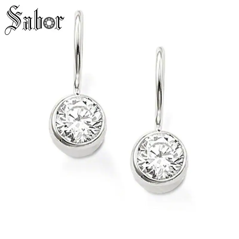 Серьги подвески с круглым кристаллом в виде лебедя новинка 2020 Модная бижутерия