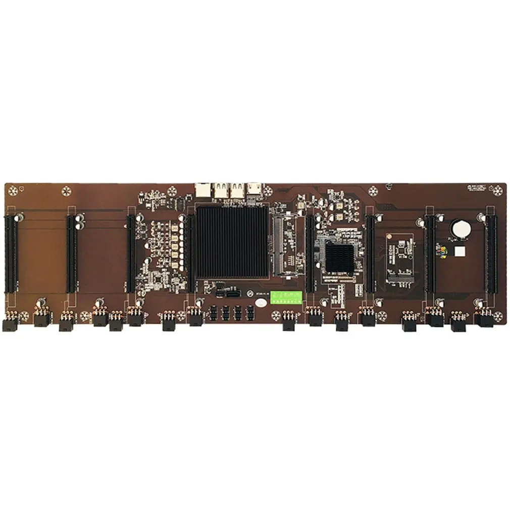

HM65 Chip 8 Card Slot BTC All Solid State Capacitor Multi Graphics Card Mining Motherboard Support 1660 / 2070 / 3090 / Rx580