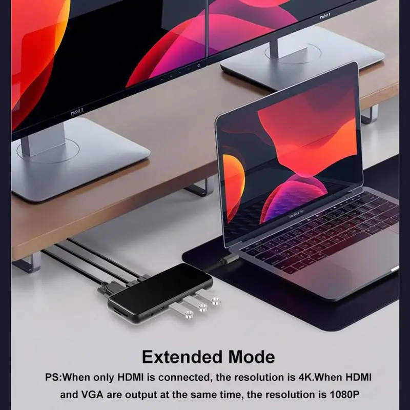 адаптер usb c 12 в 1 1 шт док станция type c