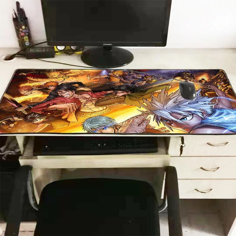 Mairuige 90x40 см большой коврик для мыши игровой скоростной большой замок края водонепроницаемый коврик для мыши цельный Наруто Япония Аниме PC подушка