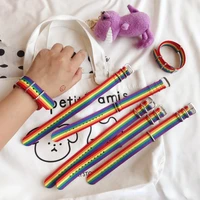 fresh and simple ins elegant girl heart rainbow bracelet soft sister cool couple student bracelet girlfriend hand with gift