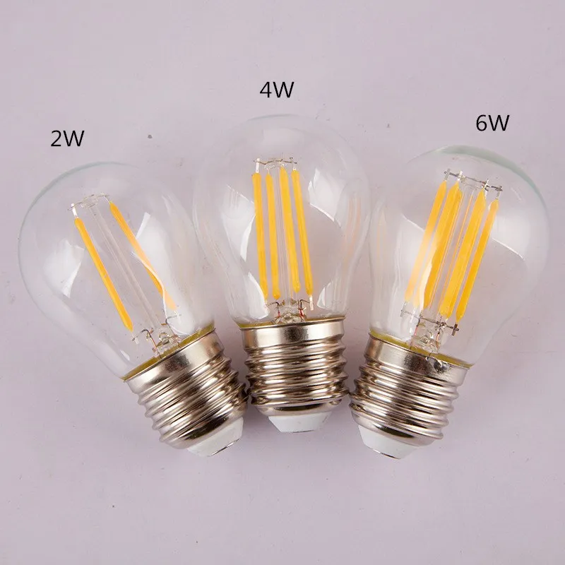 Лампада E27 светодиодный нити светильник Диммируемый стеклянный лампы 220V Edison