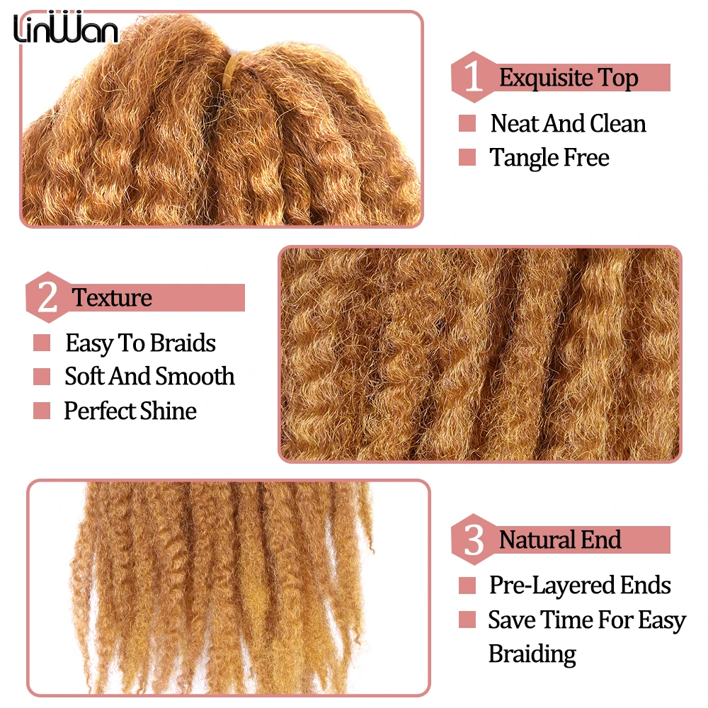 Удлинители волос Marley с плетением мягкие синтетические волосы косичкой Омбре