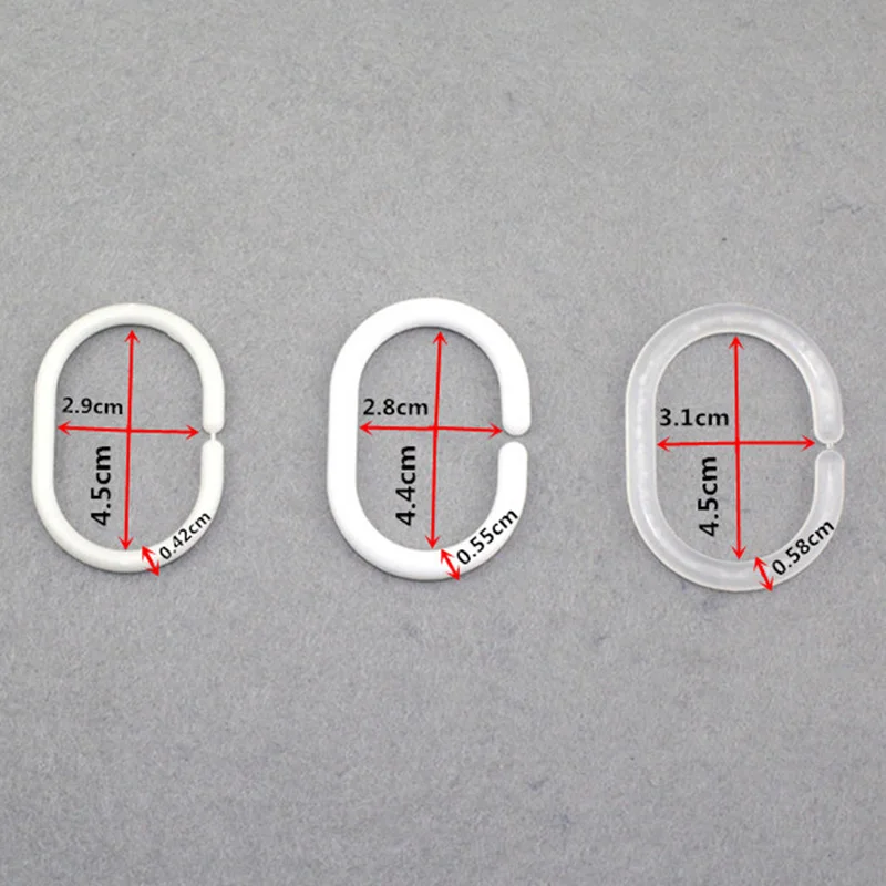 

12Pcs Shower Rod Hook Hanger for Household Bath Supplies Curtain Accessories Drapery Clips Durable for Curtain Poles Loop Clasp