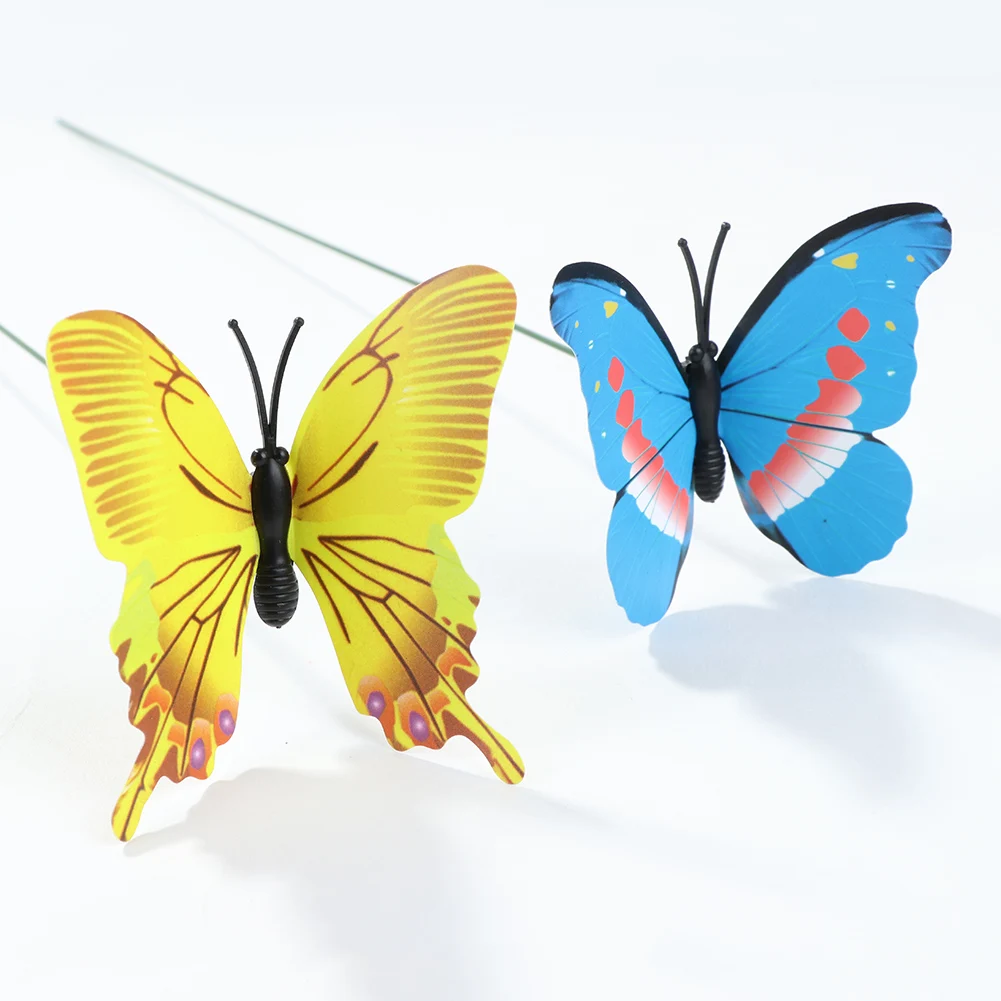 

24Pcs Butterfly Stakes Diy Decor 7cm Waterproof Garden Butterfly Stakes Decor Outdoor Yard Patio Planter Flower Pot Garden Decor
