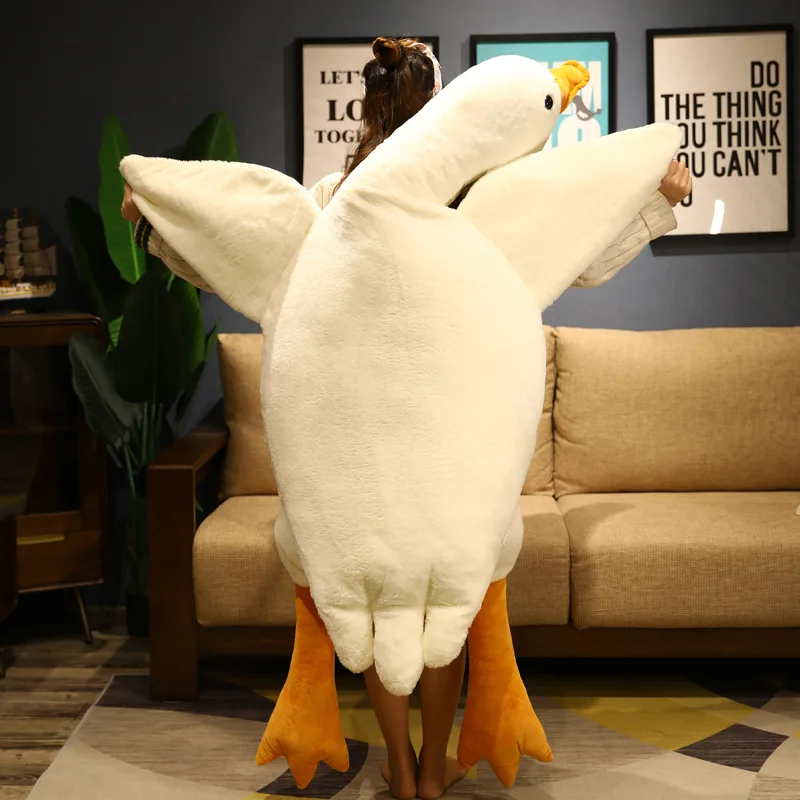 

Creative Multifunctional Huge Size 1PC Lovely Plush Duck Children Girlfriend Floor Cushion Soft Stuffed Animals Pillow