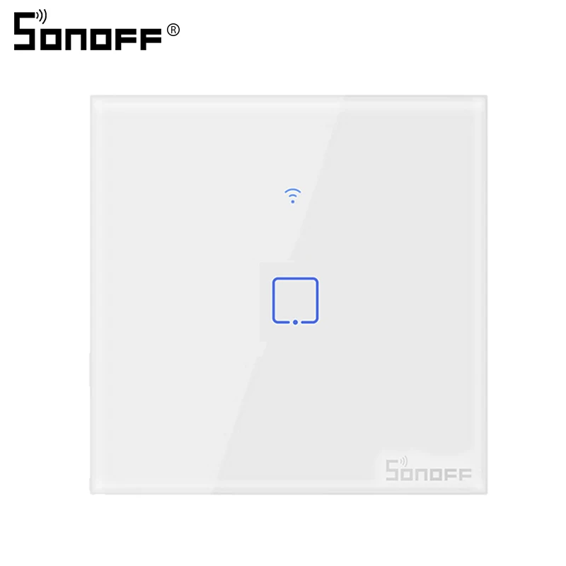 Интеллектуальный выключатель света Sonoff T1 ЕС 1/2/3 86 Тип Wi-Fi настенный сенсорный переключатель RF/433 МГц/приложение Управление 90-250V для умного дома Беспроводной светильник переключатель Wi-Fi