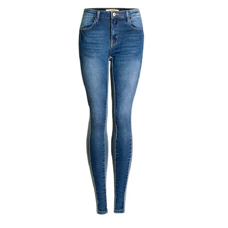 

2020 New Arrival Summer Style Female Fashion Sexy Summer Blue Solid Skinny High Waist Hot Night Club Denim Pencil Pants