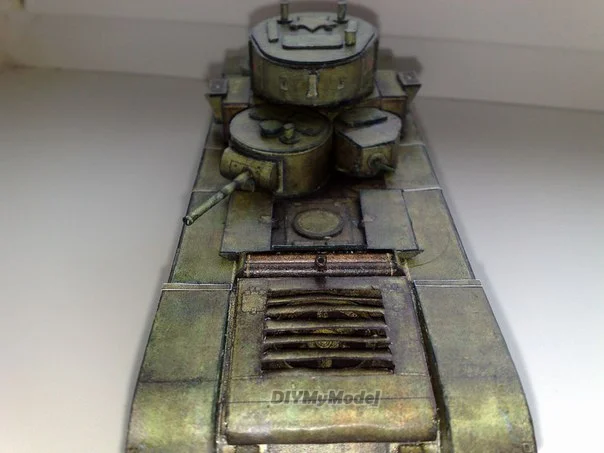 DIYMyModeI-tanque pesado de t-35a sovi&eacute;tico, bricolaje, artesanal, KIT de modelo de papel hecho a mano, rompecabezas de juguete, regalo, accesorios de pel&iacute;cula-5