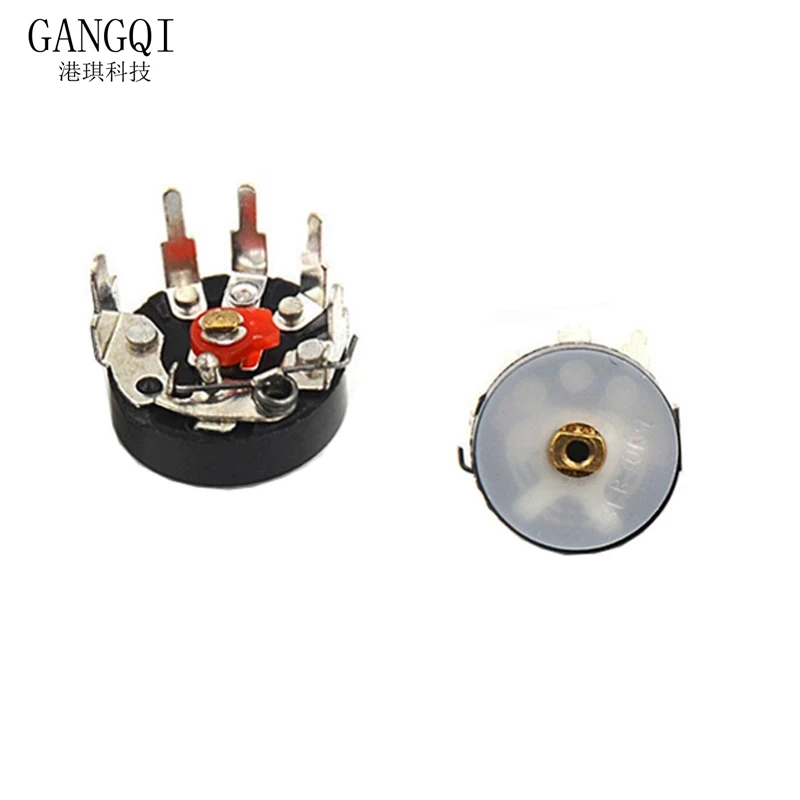 5PCS Straight Angle Radio Potentiometer RV12MM B10K B103 B50K B503 Power Amplifier Volume With Switch 12mm | Электронные