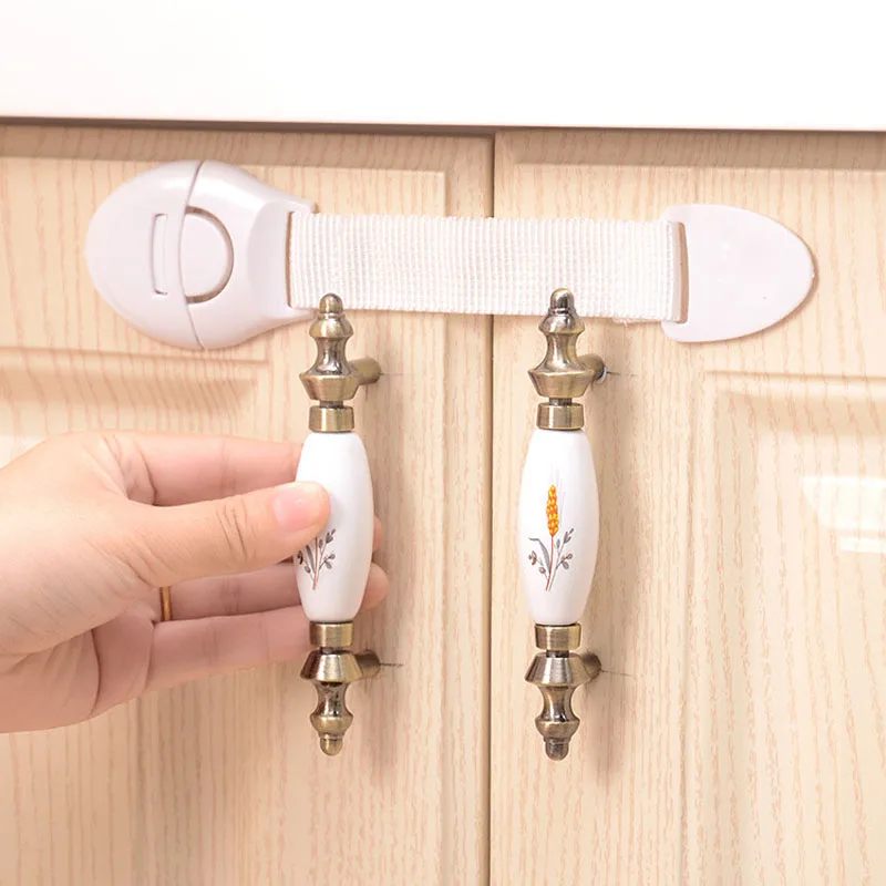 10pc/lot plastic safety lock baby child safety care lock with baby protection drawer door cabinet Fridge cupboard toilet Tools