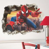 disney marvel spider man hulk avengers wall stickers for kids baby girls rooms nursery home decor cartoon wall decals diy art
