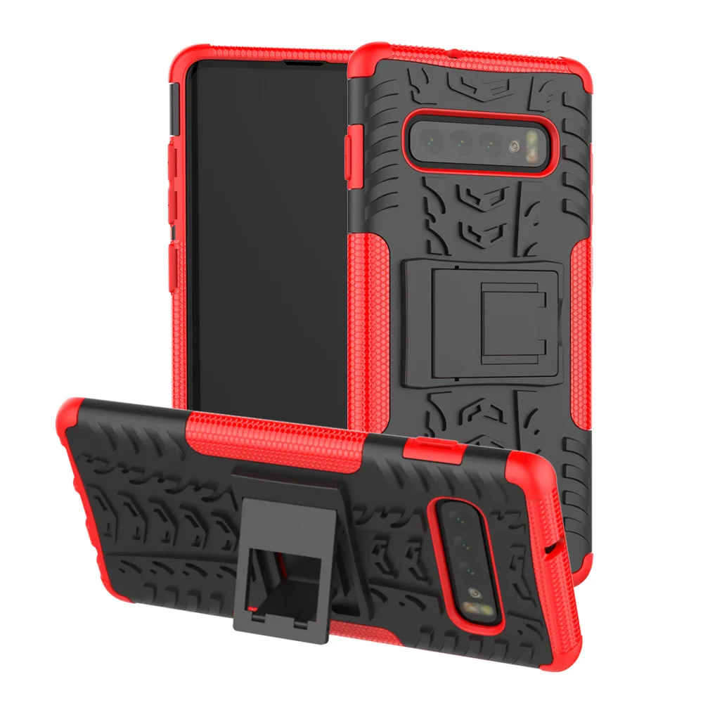For Samsung Galaxy S10 6.1inch Hybrid Rugged Hard Rubber PC Stand Case Cove Protective back Phone Shell Shockproof phone |