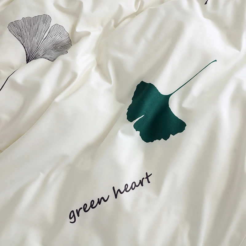 Скандинавский набор пододеяльников для пуховых одеял с листьями и звездами