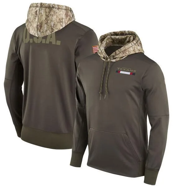 

Houston Salute to Service Men Sideline Property of Performance Texans Pullover Hoodie