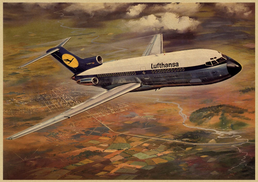 

ww2 aircraft fighter artwork living room decor home wall art decor Kraft posters Dining room Wall Decorative Paintings