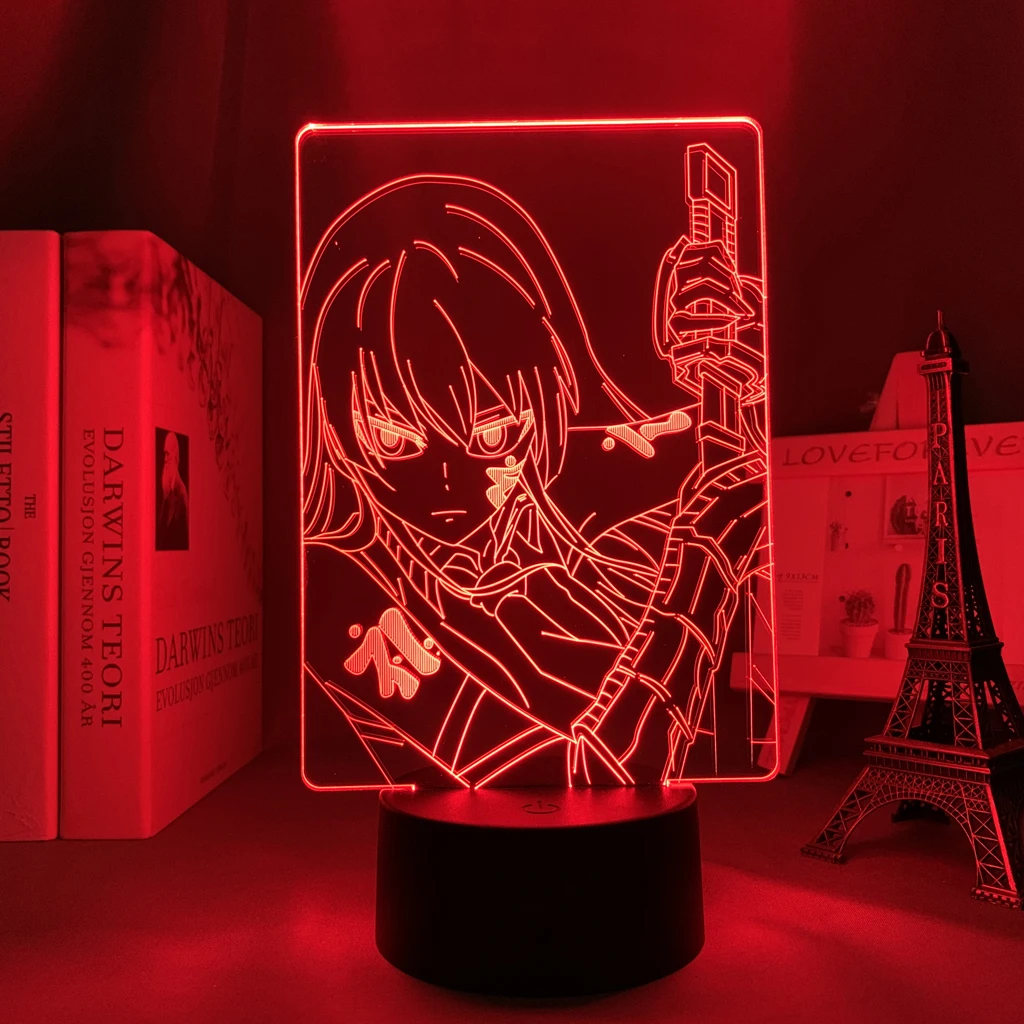 

Anime Akame Ga Kill Led Light for Bedroom Decor Night Light Kids Children Birthday Gift Manga Akame Ga Kill 3d Lamp Bedside