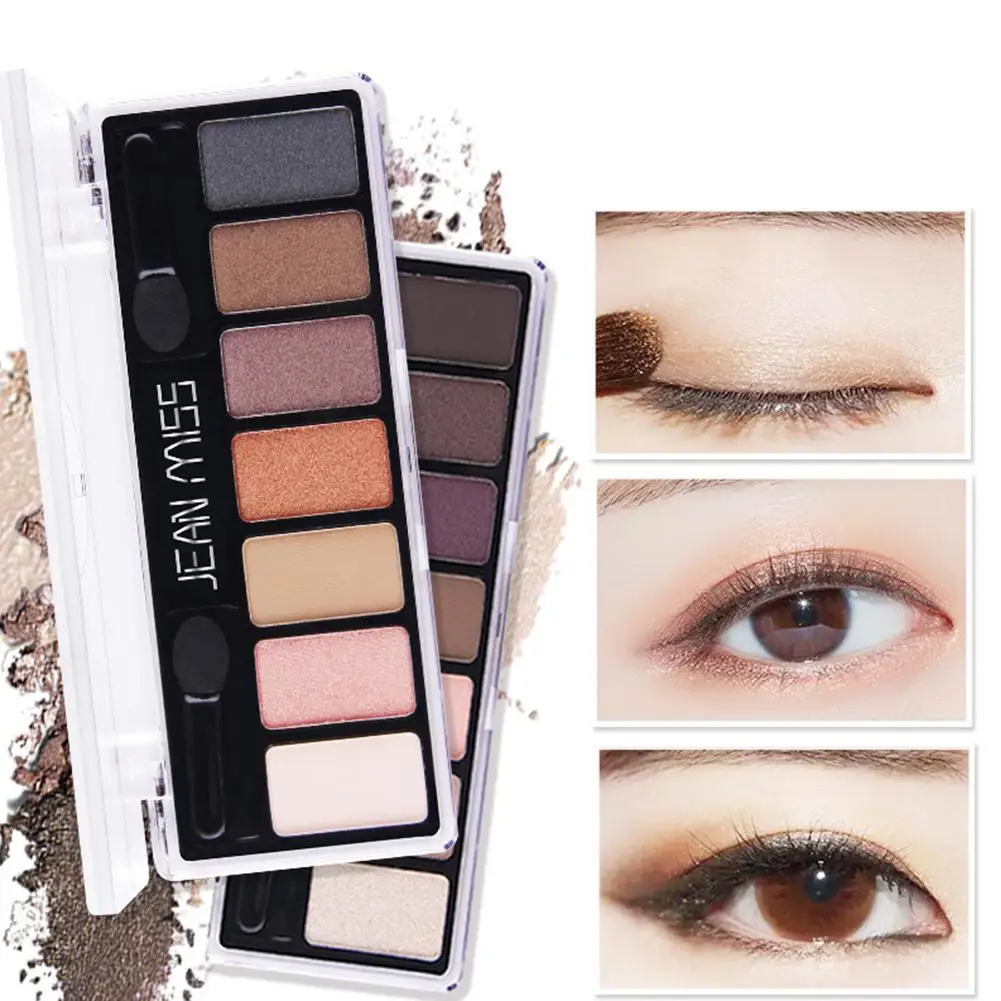 

7 Colors Eye Shadow Earth Tone See Sheer Eyeshadow Palette Makeup Long Lasting Waterproof Cosmetics