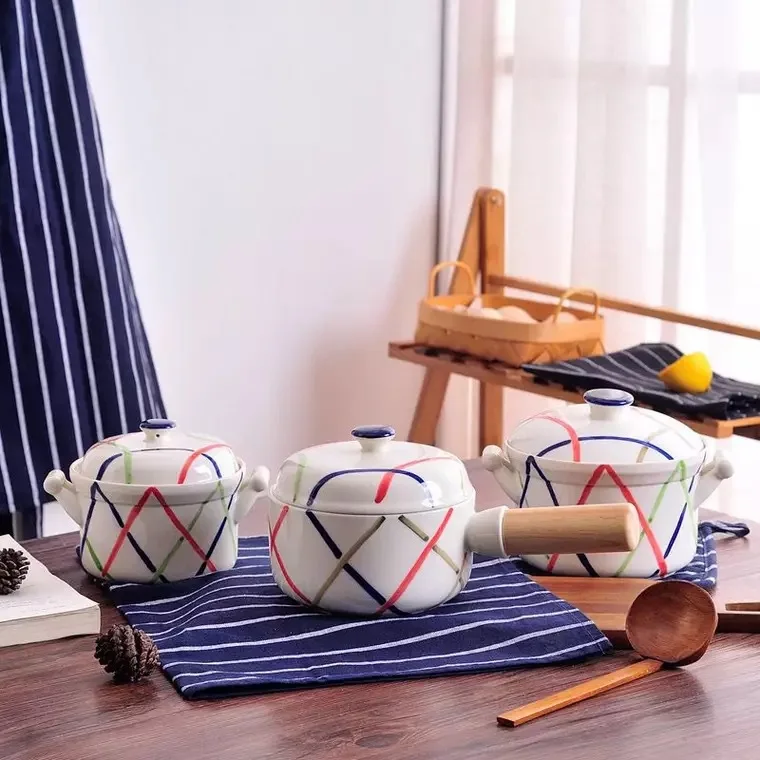 Посуда FANTERCY кастрюли японская простая креативная бамбуковая ручка салатная