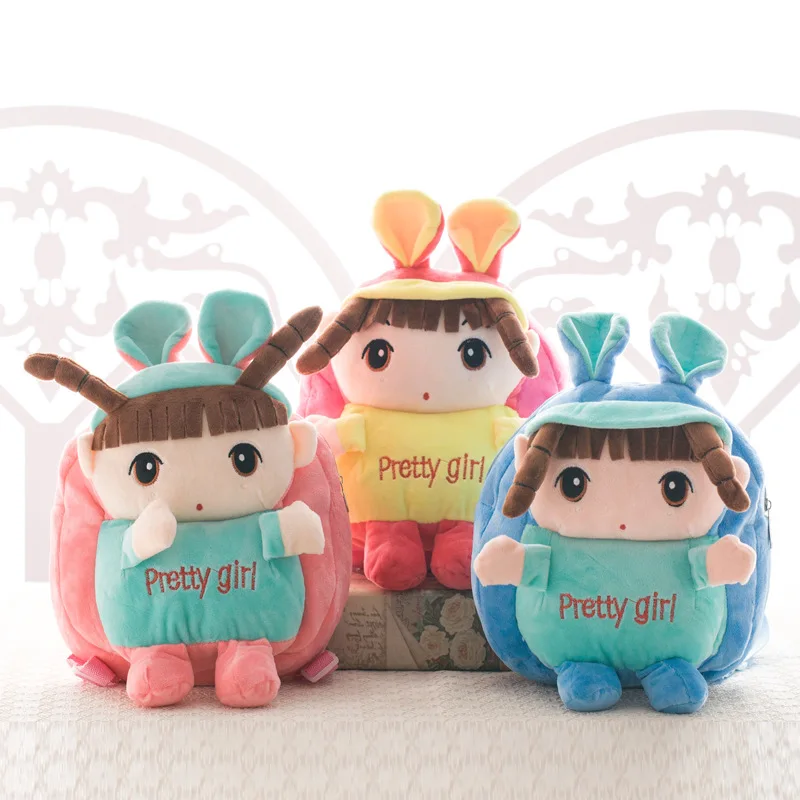 Плюшевые рюкзаки для девочек милые школьные ранцы Размером 25 см детей детские