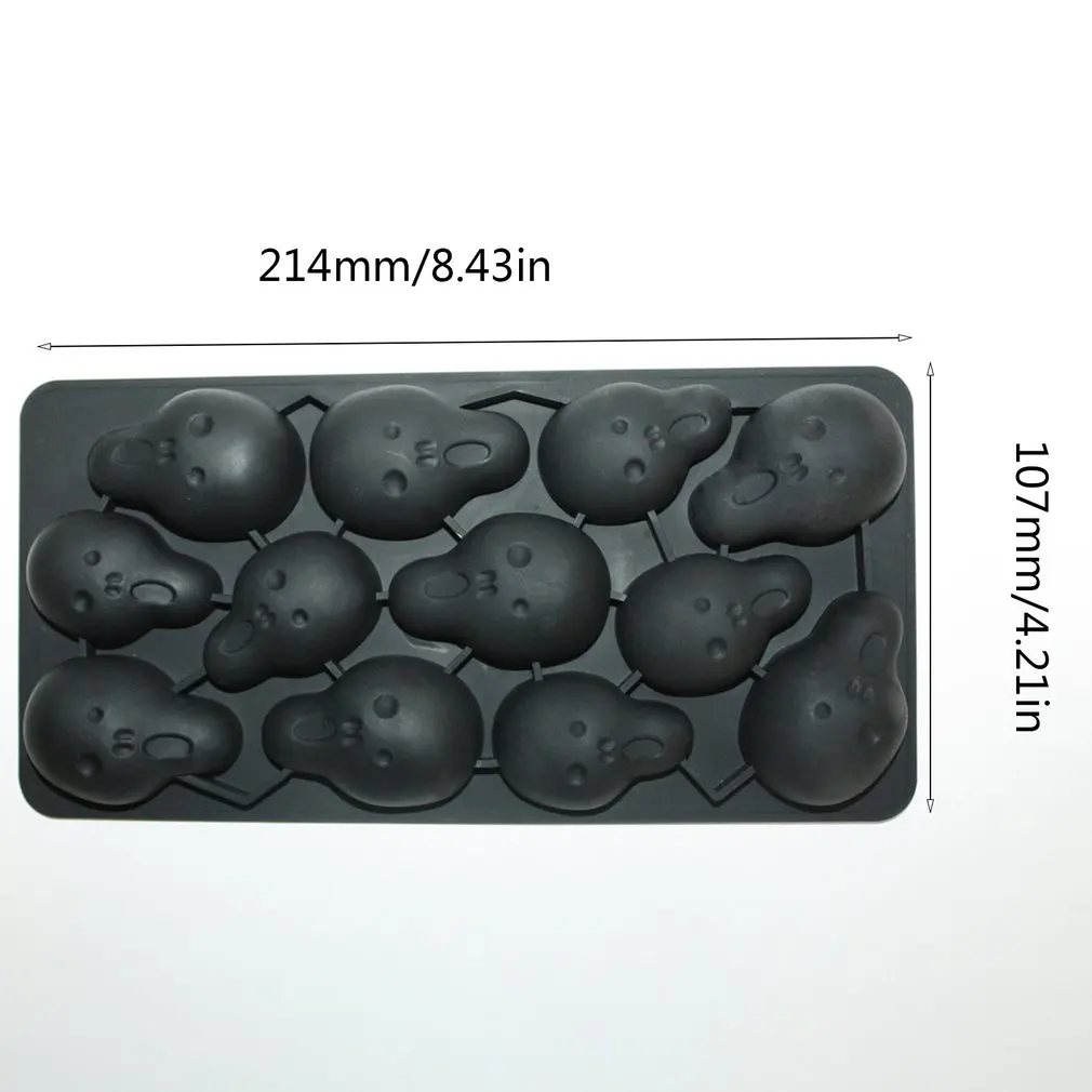 Silicone Halloween Skull Bone Modeling Cake Moulds Cookie Baking DIY Chocolate Pudding Ice Lattice Mold Fondant Tools | Дом и сад